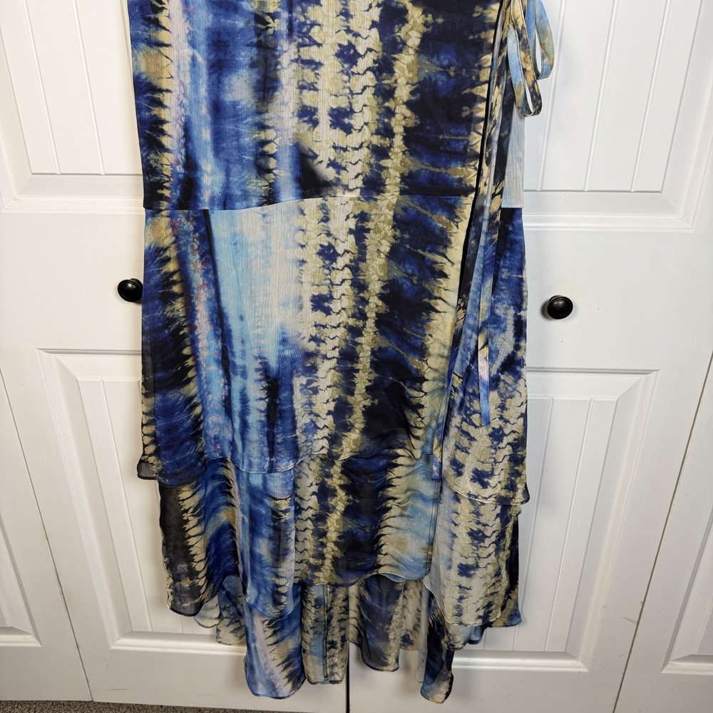 INC International Concepts Tie Dye Wrap Dress Fairy Tiered Women's Sz 18W New - Picture 6 of 8
